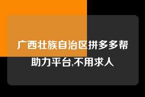 广西壮族自治区拼多多帮助力平台,不用求人  拼多多首刀助力 自助自助下单 24小时 第1张